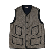 Kapital Beach Fleece Beach Vest Charcoal