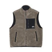 Stussy Sherpa Reversible Vest Stone