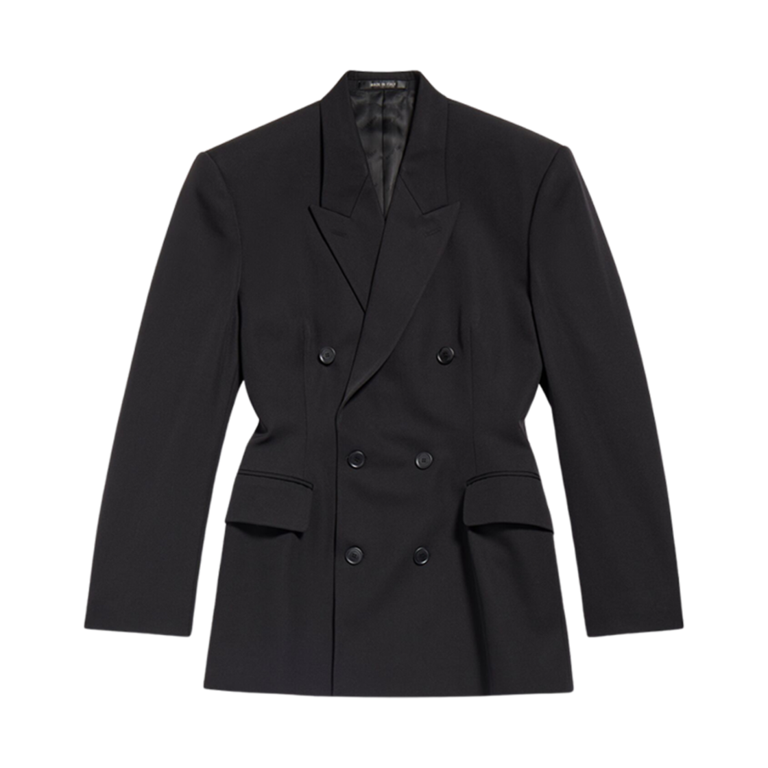773357TNT391000 (W) Balenciaga Cinched Jacket Black