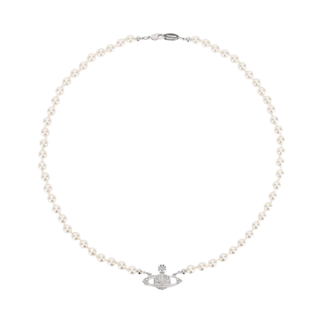 비비안 웨스트우드 미니 펄 바스 릴리프 네클리스 실버(Vivienne Westwood Mini Pearl Bas Relief Necklace Silver)