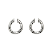 Portrait Report Twist Ring Mini Ear Cuff Silver