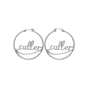 Nff Silver925 Post Caller Hoop Earring