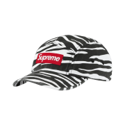 Supreme Washed Chino Twill Camp Cap Zebra - 22FW
