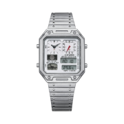 Citizen Record Label Thermo Sensor 33.4mm Stainless Steel White Silver