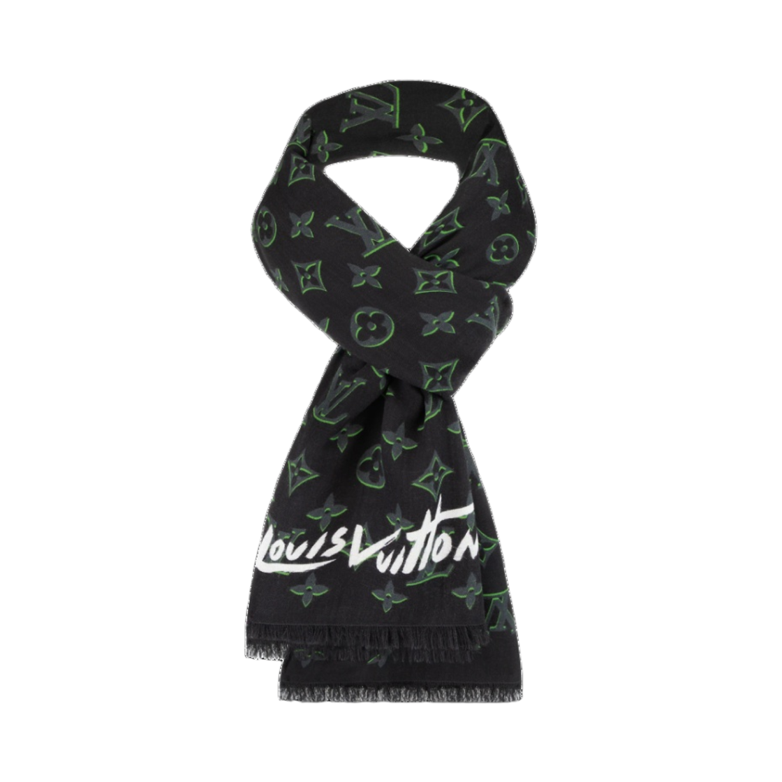루이비통 모노그램 스포트라이트 스톨 블랙(Louis Vuitton Monogram Spotlight Stole Black) - 1
