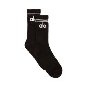 Alo Yoga Throwback Socks Black White
