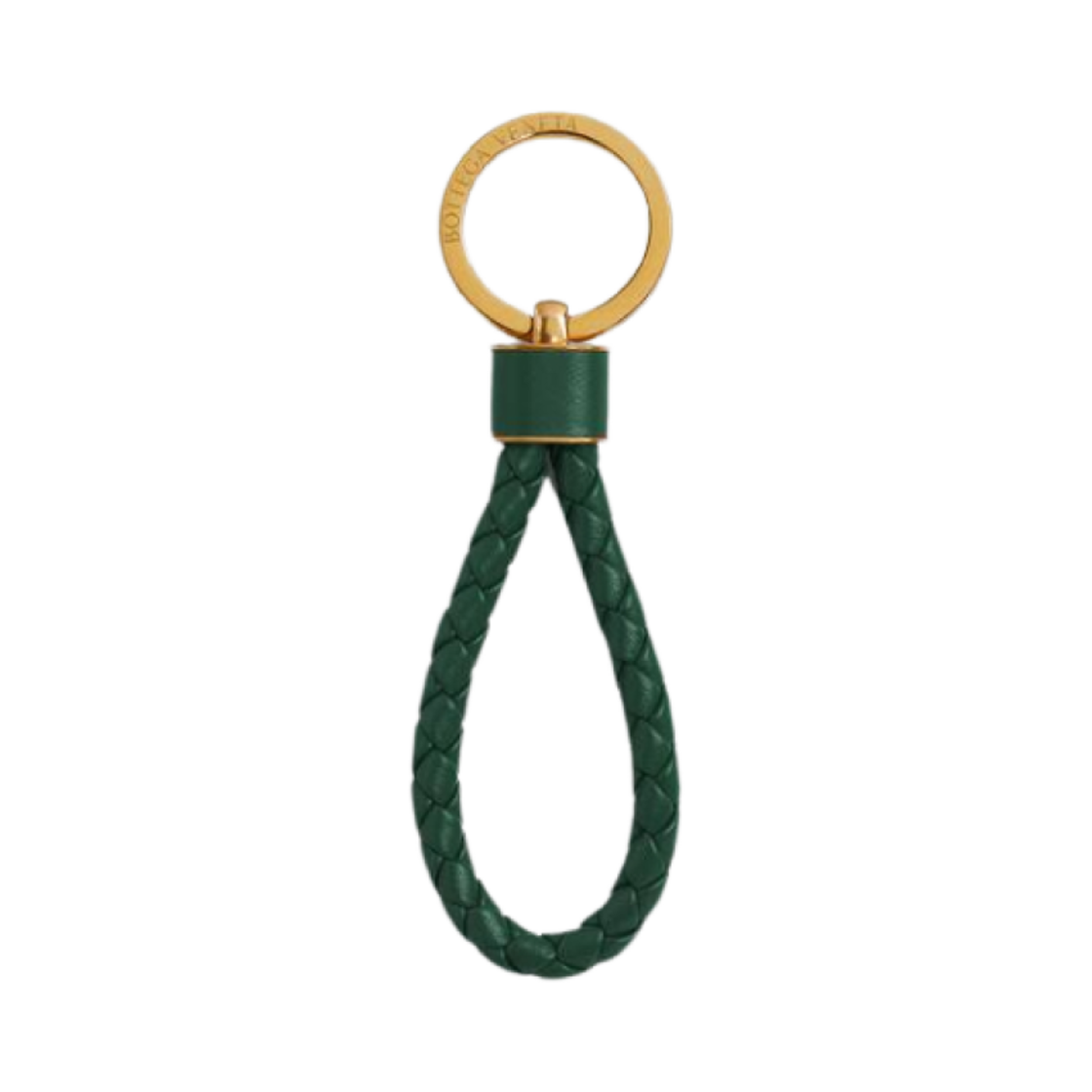 보테가 베네타 인트레치오 키링 에메랄드 그린(Bottega Veneta Intreccio Keyring Emerald Green)