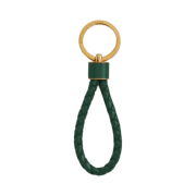 Bottega Veneta Intreccio Keyring Emerald Green