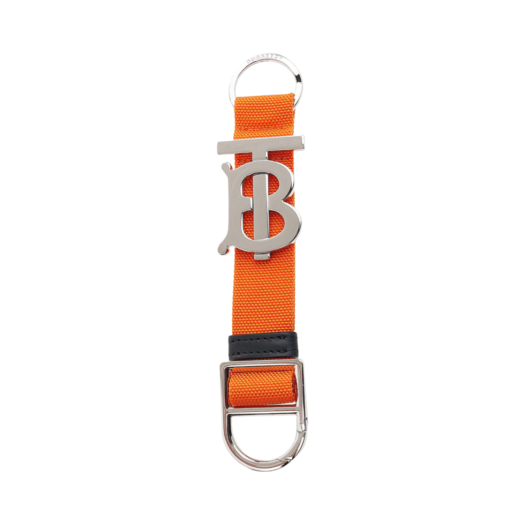 Burberry Monogram Motif Grainy Keyring Orange