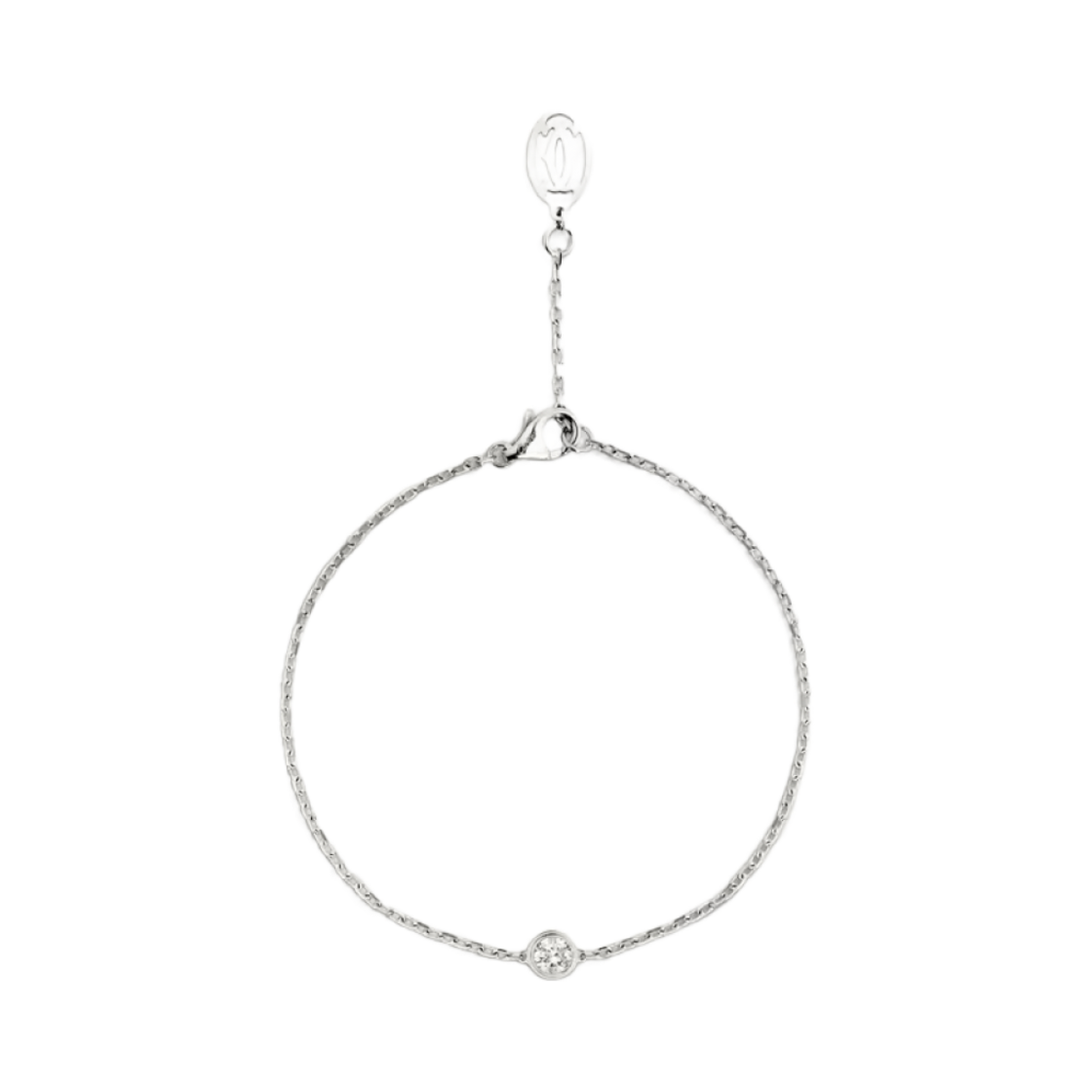 B6037200 (W) Cartier D'Amour Bracelet Small White Gold Diamond