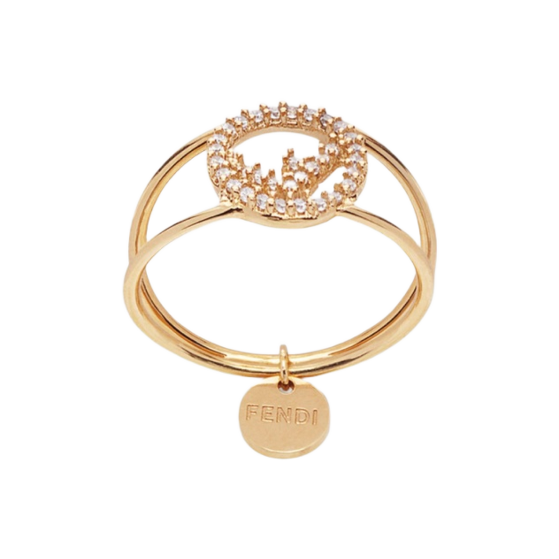 (W) 펜디 F 이즈 펜디 링 골드((W) Fendi F is Fendi Ring Gold)
