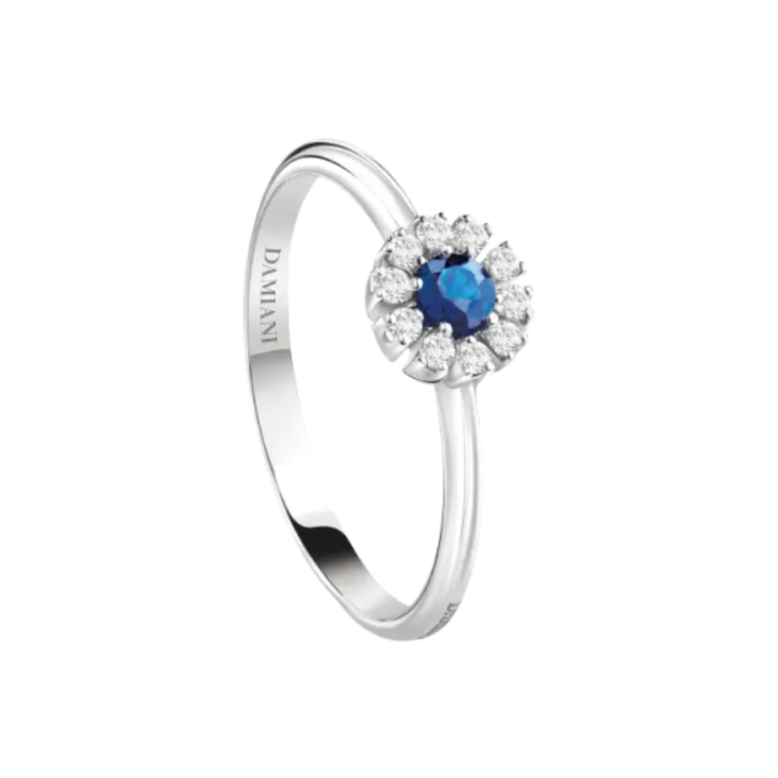 다미아니 마르게리타 다이아몬드 사파이어 링 화이트 골드(Damiani Margherita Diamonds Sapphires Ring White Gold)