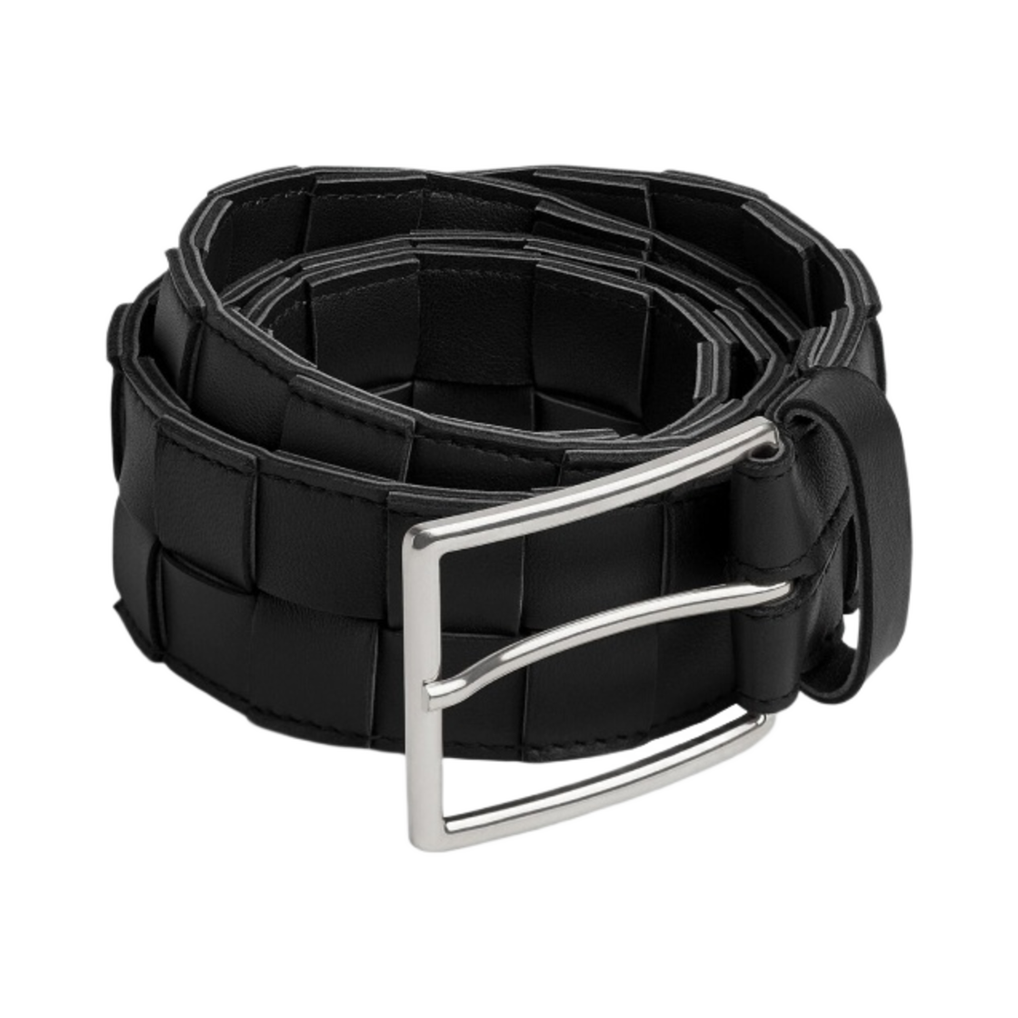 보테가 베네타 맥시 인트레치오 벨트 블랙(Bottega Veneta Maxi Intreccio Belt Black) - 1