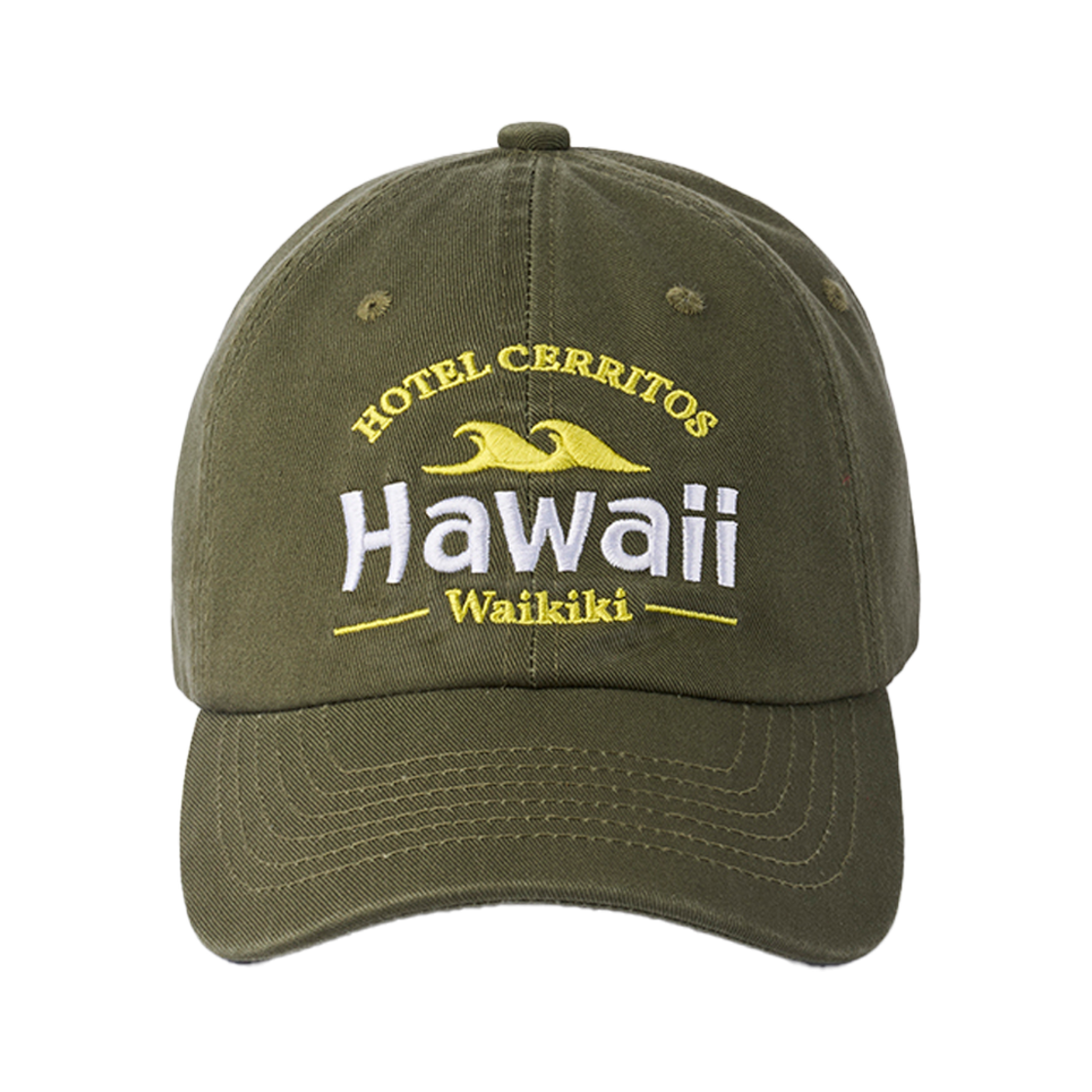 호텔세리토스 하와이 빅웨이브 볼캡 카키(Hotel Cerritos Hawaii BigWave Ball Cap Khaki)