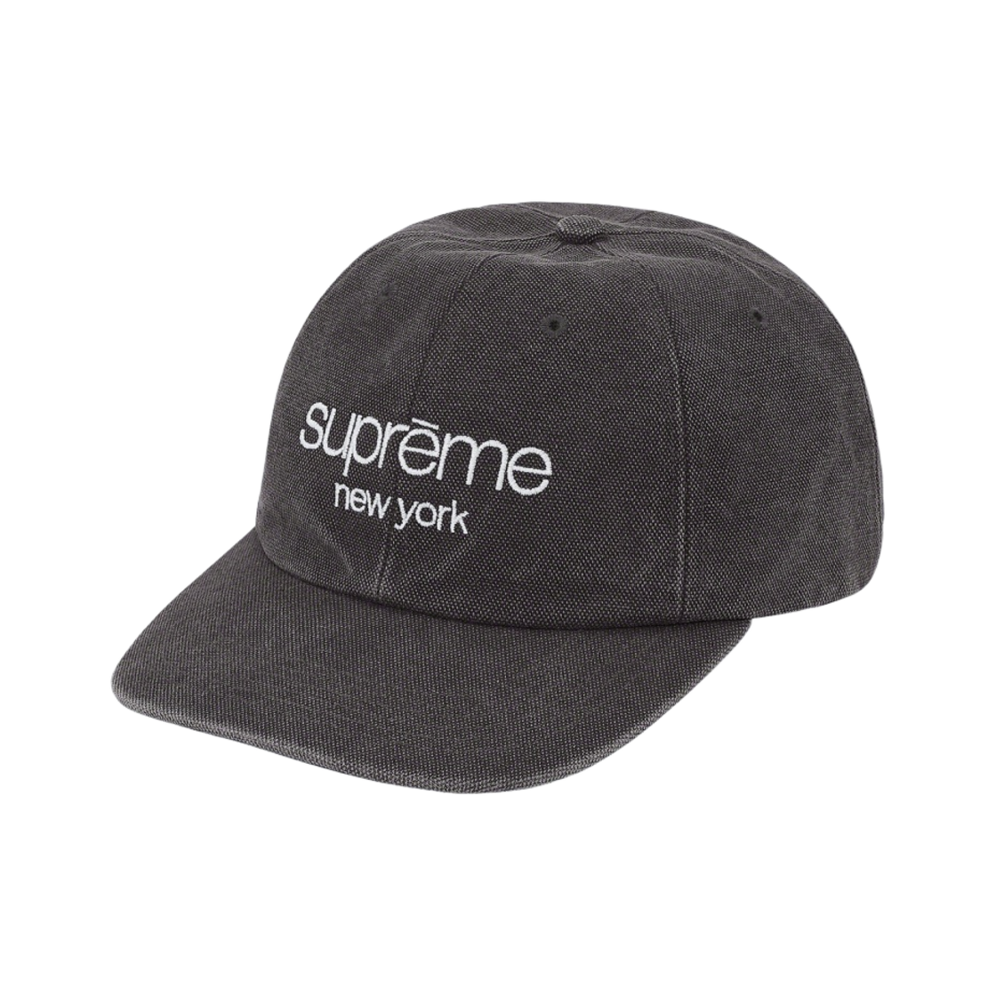 슈프림 투톤 캔버스 6-패널 캡 블랙 - 20FW(Supreme 2-Tone Canvas 6-Panel Black - 20FW) - 1