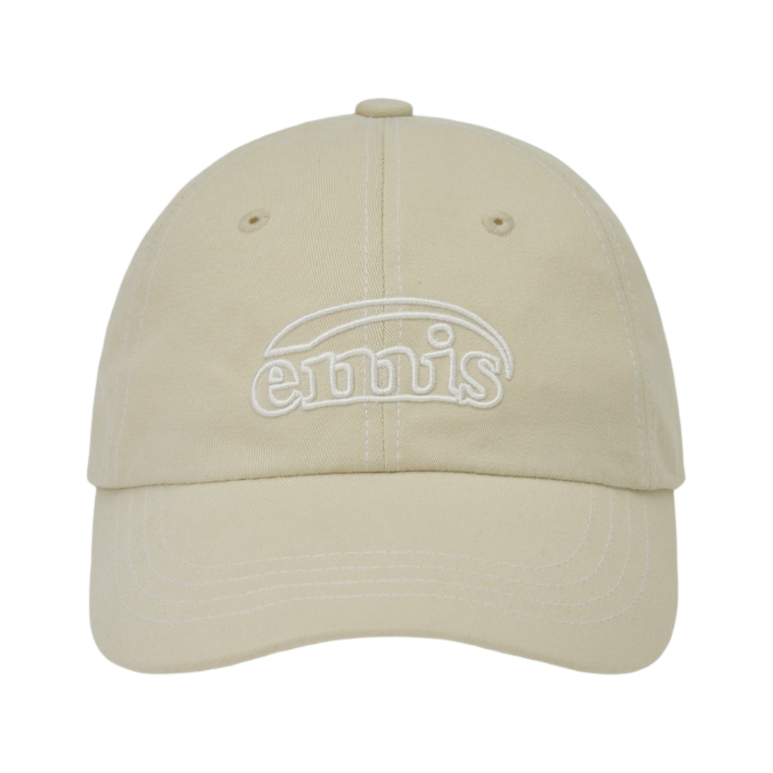 이미스 화이트 스티치 볼캡 라이트 베이지(Emis White Stitch Ball Cap Light Beige) - 1