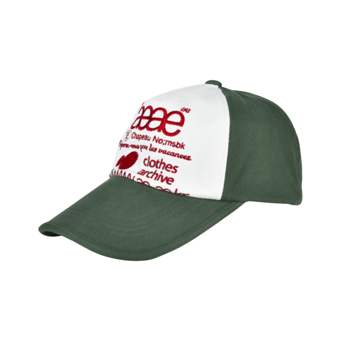 에이에이 웹 로고 5 패널 볼캡 그린(Aeae Web Logo 5 Pannel Ball Cap Green) - 2