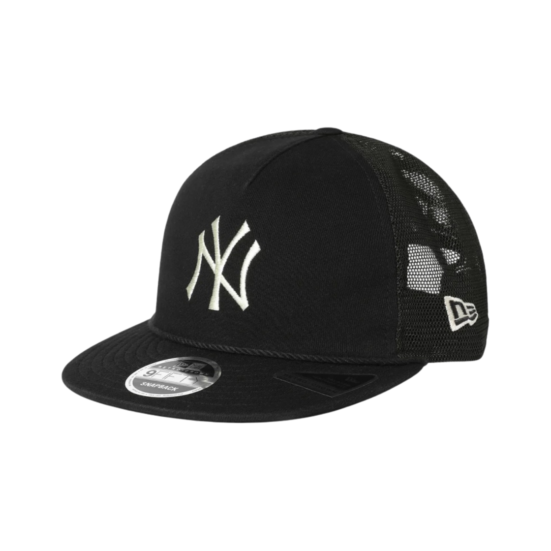 디스이즈네버댓 x 뉴에라 x MLB 뉴욕 양키스 9FIFTY 레트로 크라운 트러커 캡 블랙(thisisneverthat x New Era x MLB New York Yankees 9FIFTY Retro Crown Trucker Cap Black)