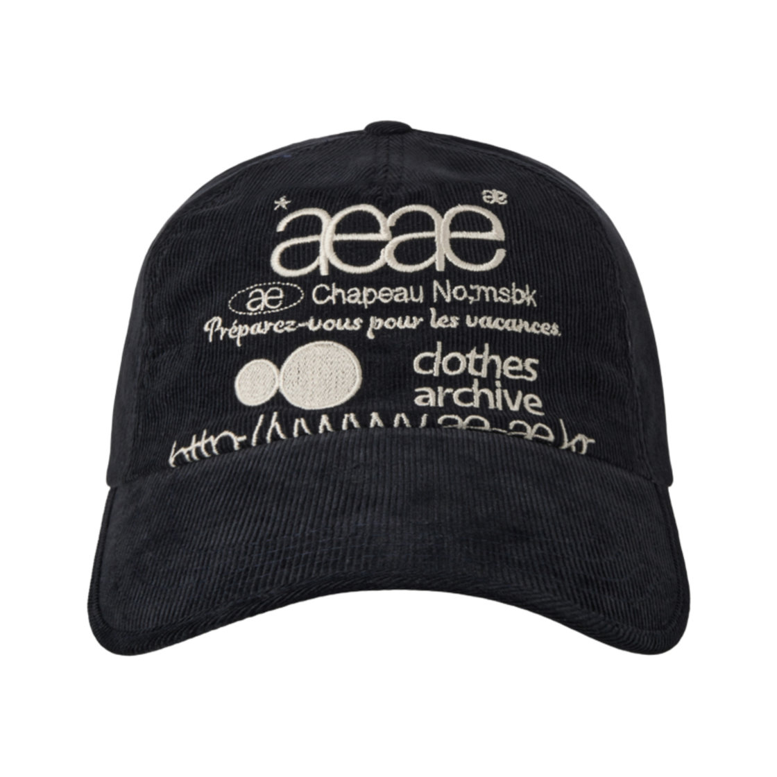 ★AEAE★ WEB LOGO CORDUROY CAP DARK NAVY AE44FUCA007DNV Headwear Unisex CONNOR CORDUROY Cap OXFORD NAVY DUCK