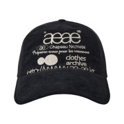 Aeae Web Logo Corduroy Cap Dark Navy
