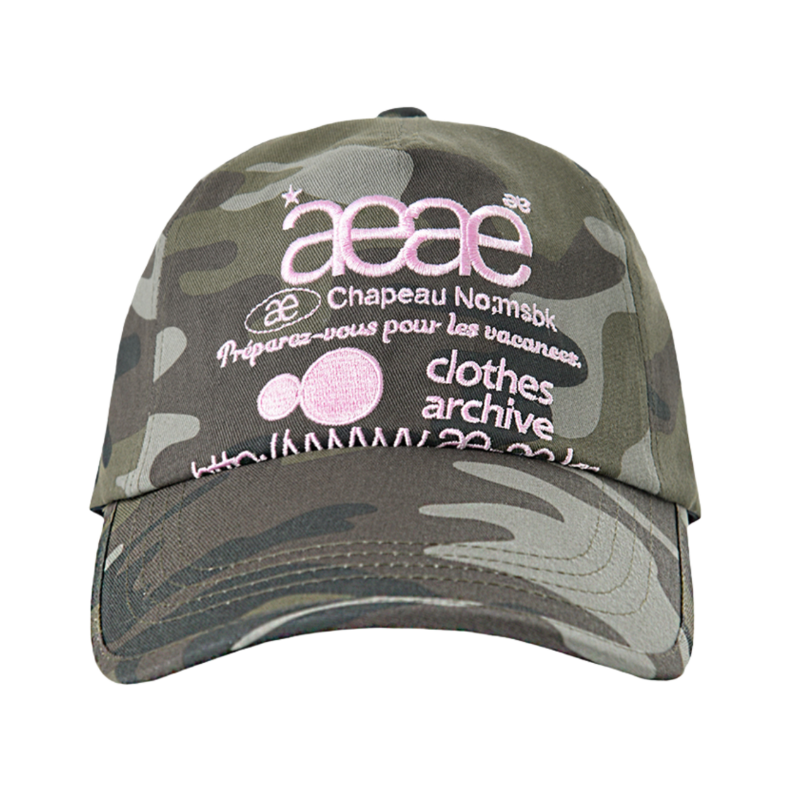 에이이에이이 웹 로고 카모 5 패널 캡 그린(AEAE Web Logo Camo 5 Pannel Cap Green)