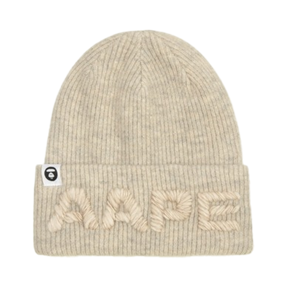 KM4DHTBAP57IV AAPE Knit Cap Ivory - 24FW