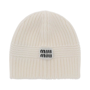 Miu Miu Knit Beanie White