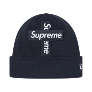 Supreme New Era Cross Box Logo Beanie Navy - 20FW