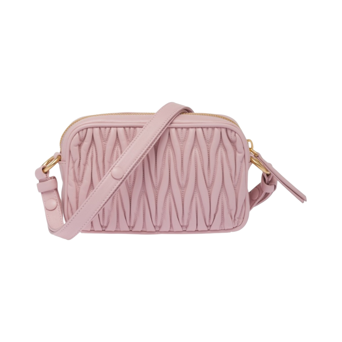 미우 미우 마테라쎄 나파 가죽 숄더백 앨러배스터 핑크(Miu Miu Matelasse Nappa Leather Shoulder Bag Alabaster Pink) - 3