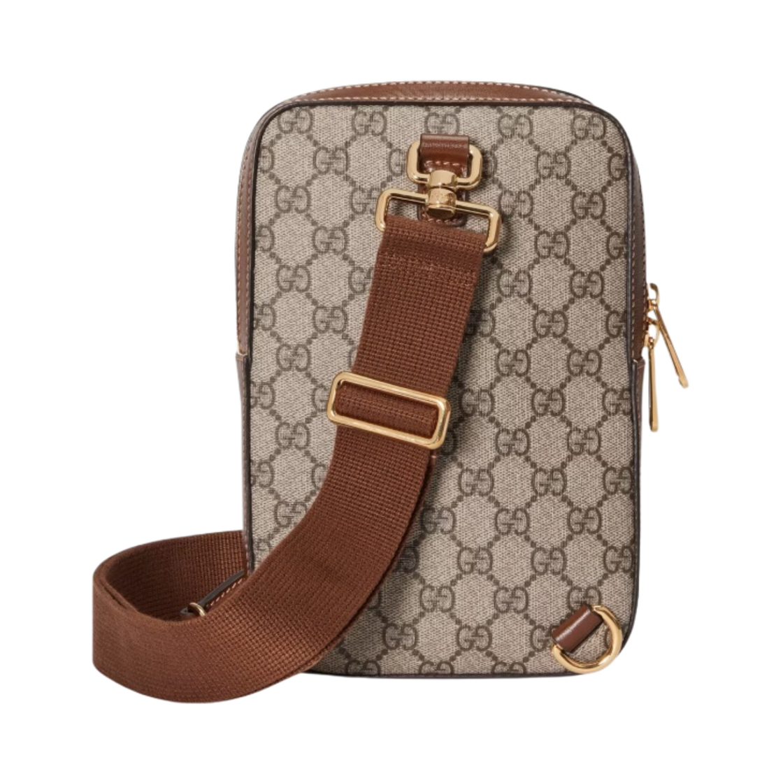 구찌 인터로킹 G 슬링 백팩 베이지 에보니 브라운(Gucci Sling Backpack with Interlocking G Beige Ebony Brown) - 3