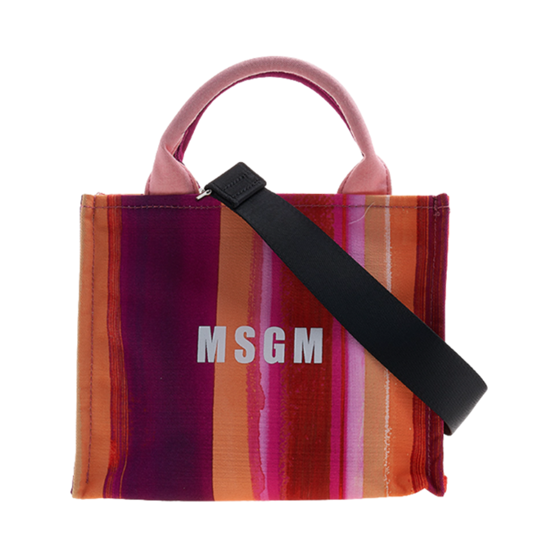 3441MDZ78-634-15 MSGM Brushed Stripe Tote Bag Multi Color