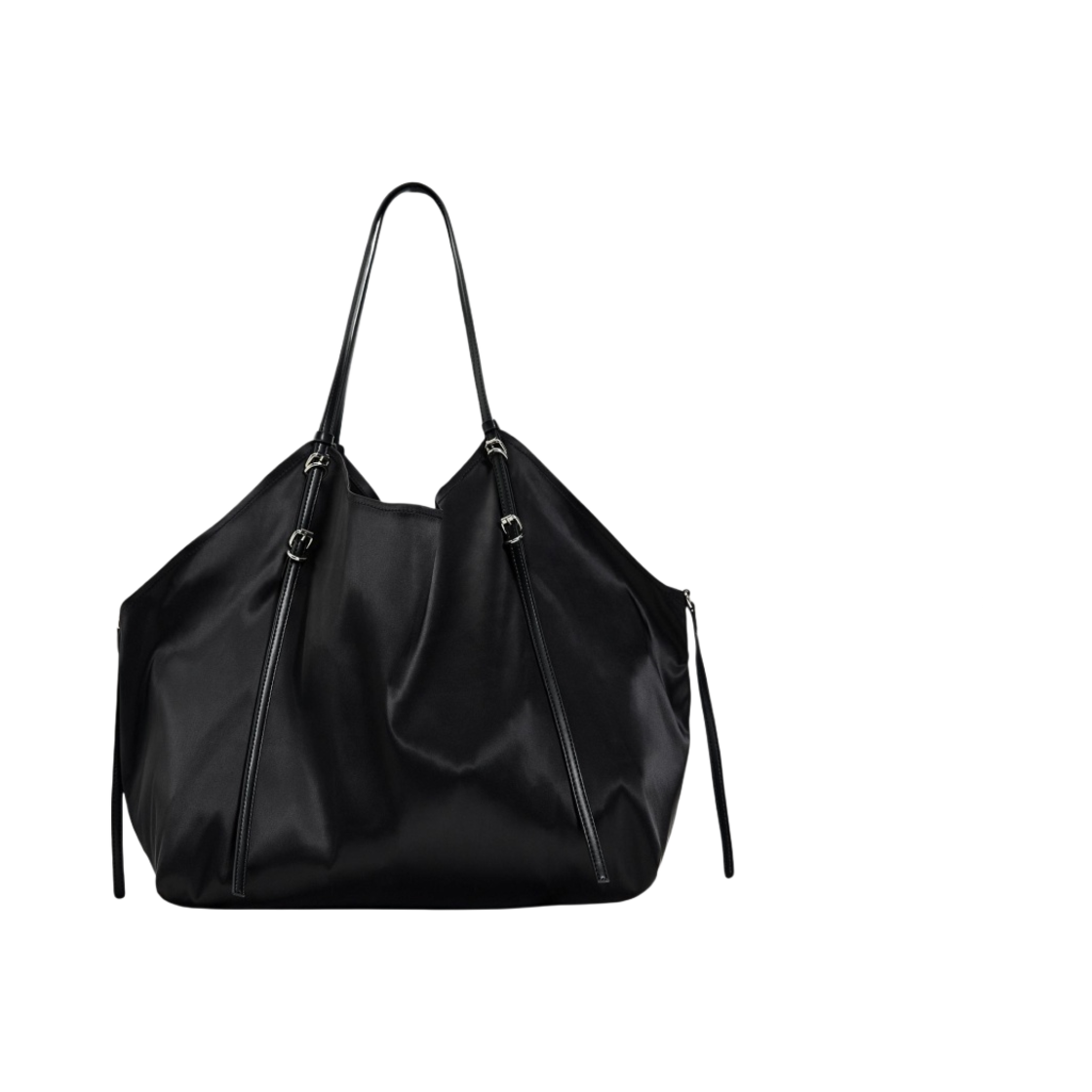 자라 사틴 토트백 블랙(Zara Satin Tote Bag Black)