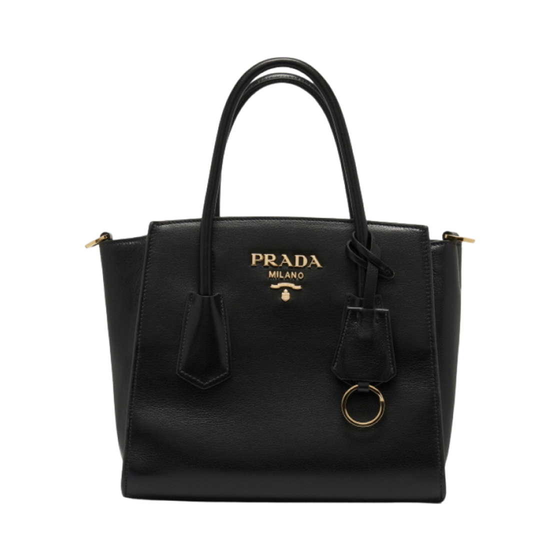 1BG369-2EBJ-F0002 Prada Grace Calf Leather Tote Bag Black