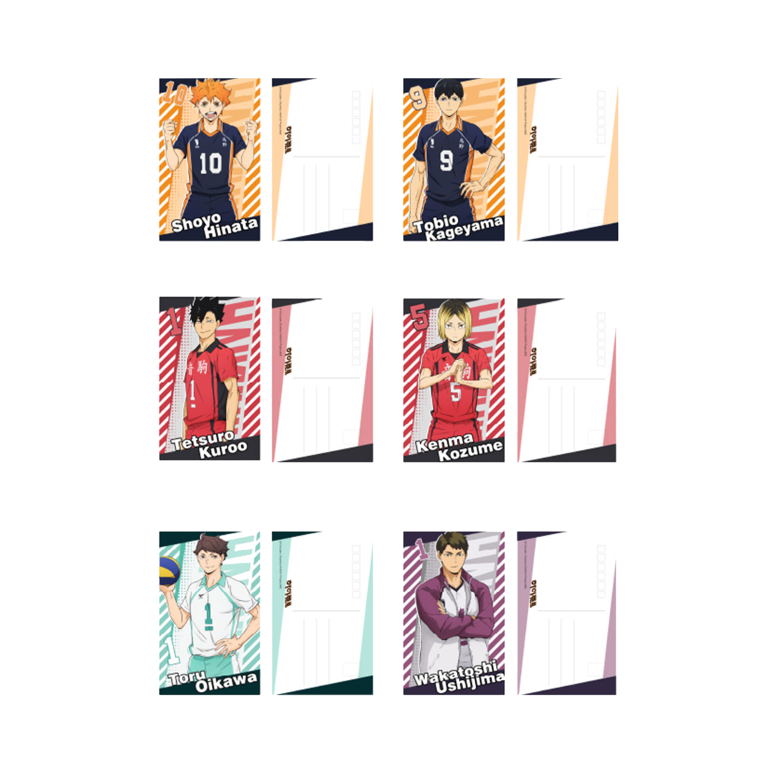 6977299620629 HAIKYU Original Postcards 6 Types Collection