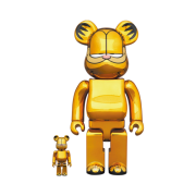 Bearbrick Garfield Gold Chrome Ver. 100% & 400% Set