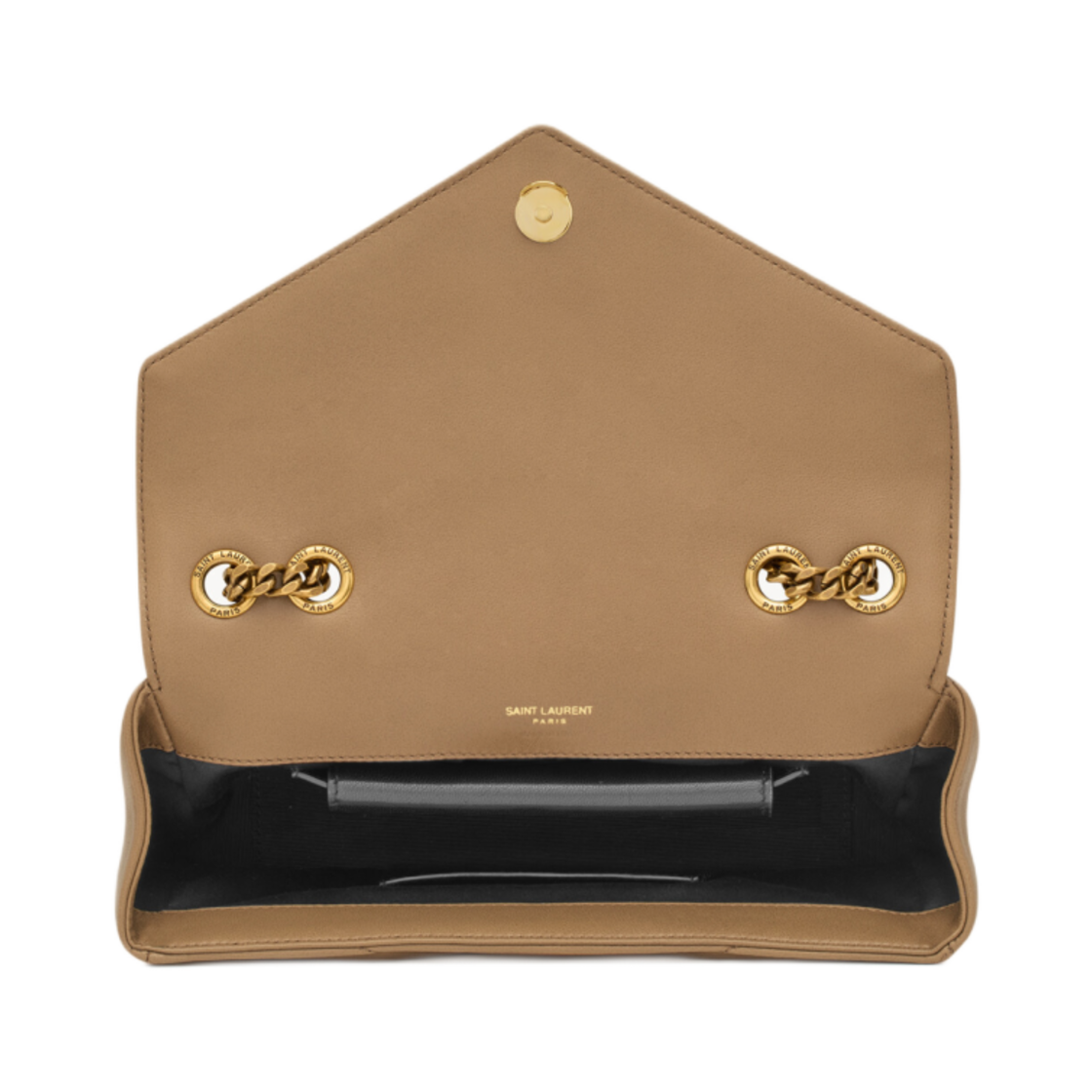 생로랑 루루 스몰 마틀라세 램스킨 내츄럴 탄(Saint Laurent Loulou Small in Matelasse Lambskin Natural Tan) - 3