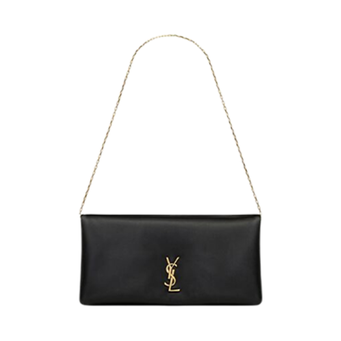 801712-AACX7-1000 Saint Laurent Calypso Mini Bag in Lambskin Black