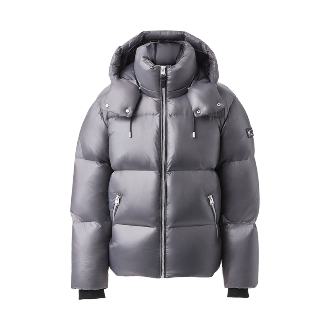 KENT-Z Mackage Kent-Z Lustrous Light Down Jacket With Hood Carbon