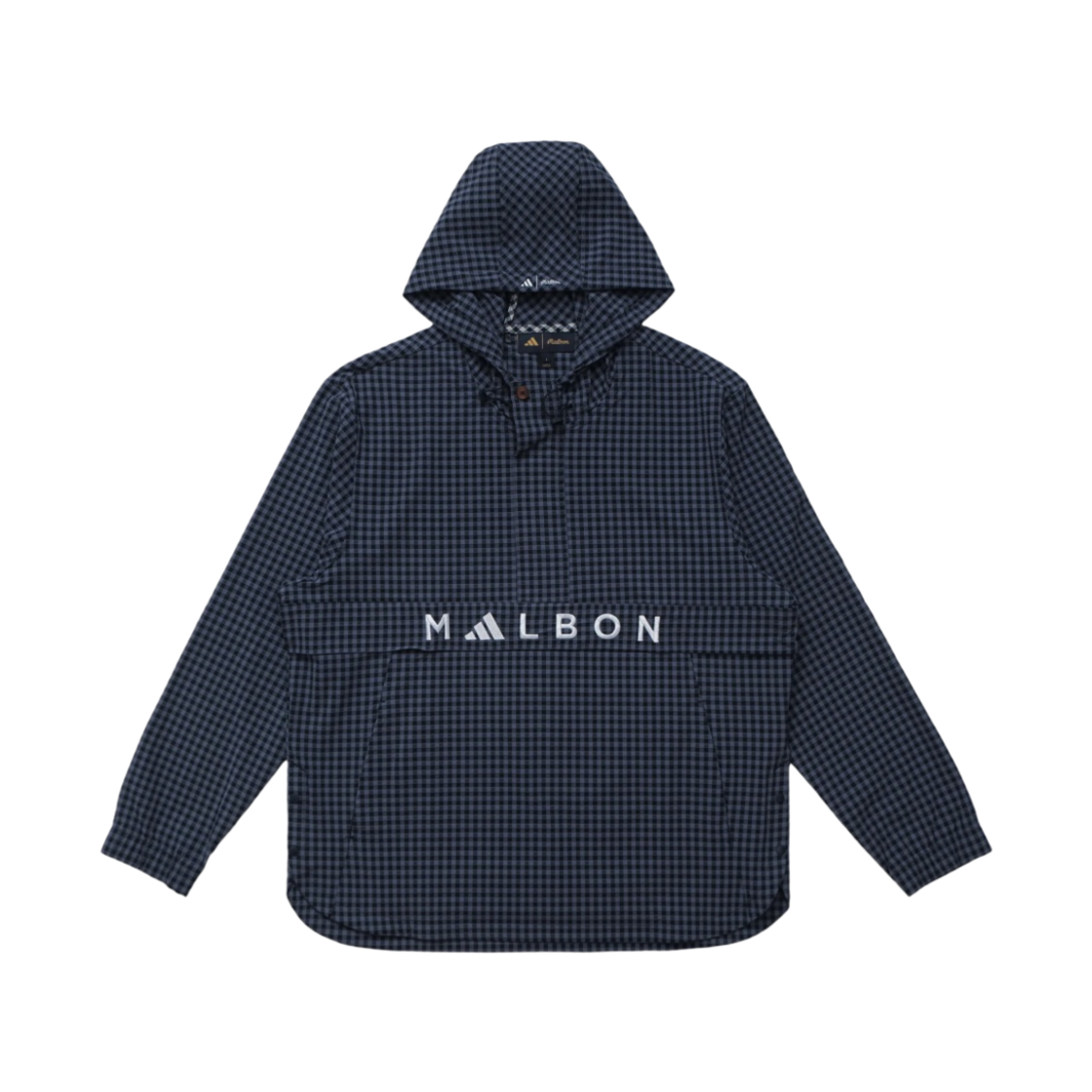 말본 골프 x 아디다스 1/2 집 아노락 후드 컬리지에이트 네이비(Malbon Golf x Adidas 1/2 Zip Anorak Hoodie Collegiate Navy)