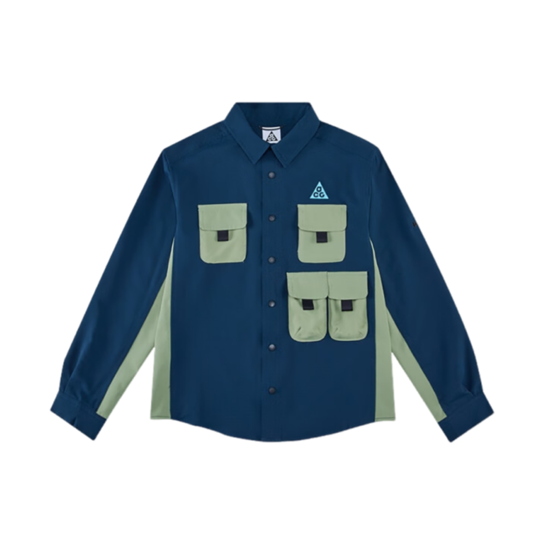 (키즈) 나이키 ACG 데버스테이션 트레일 드라이핏 UV 탑 아머리 네이비 발틱 블루((Kids) Nike ACG Devastatio Trail Dri-Fit UV Top Armory Navy Baltic Blue) - 1