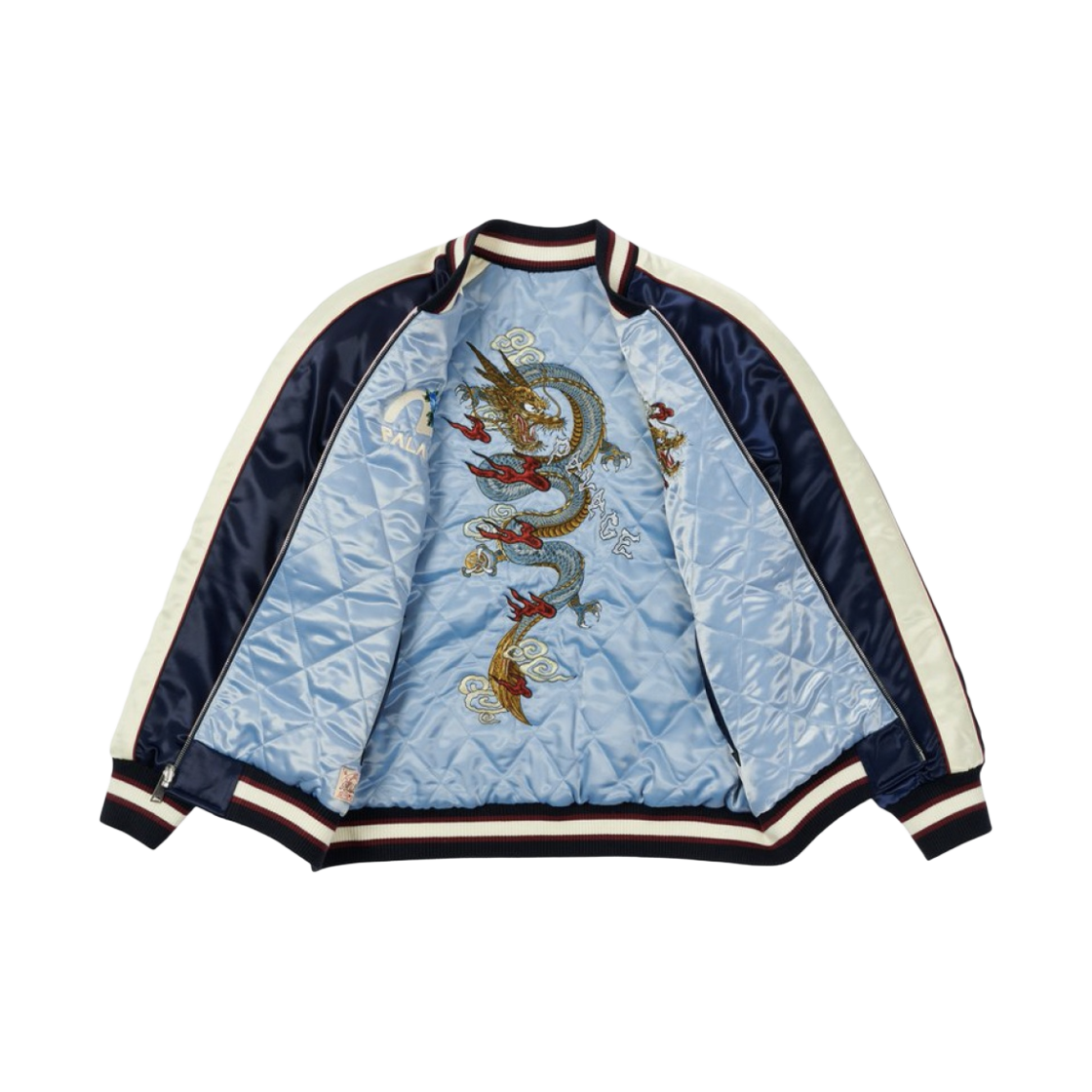 팔라스 x 에비수 리버시블 수베니어 자켓 블루 핑크 - 21FW(Palace x Evisu Reversible Souvenir Jacket Blue Pink - 21FW) - 3