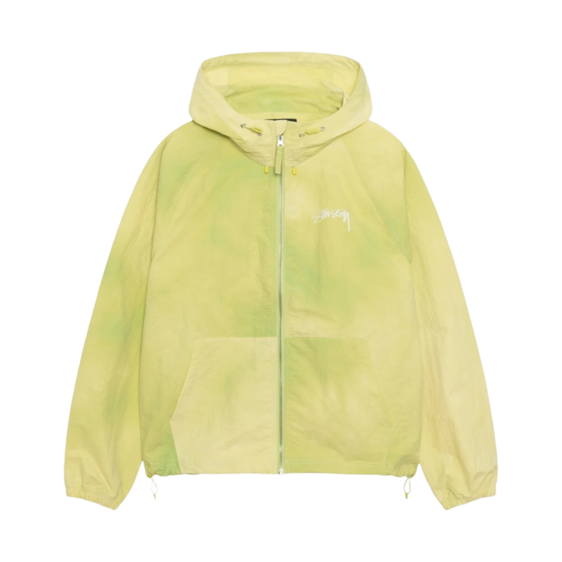 스투시 웨이브 다이 비치 쉘 자켓 라임(Stussy Wave Dye Beach Shell Jacket Lime)