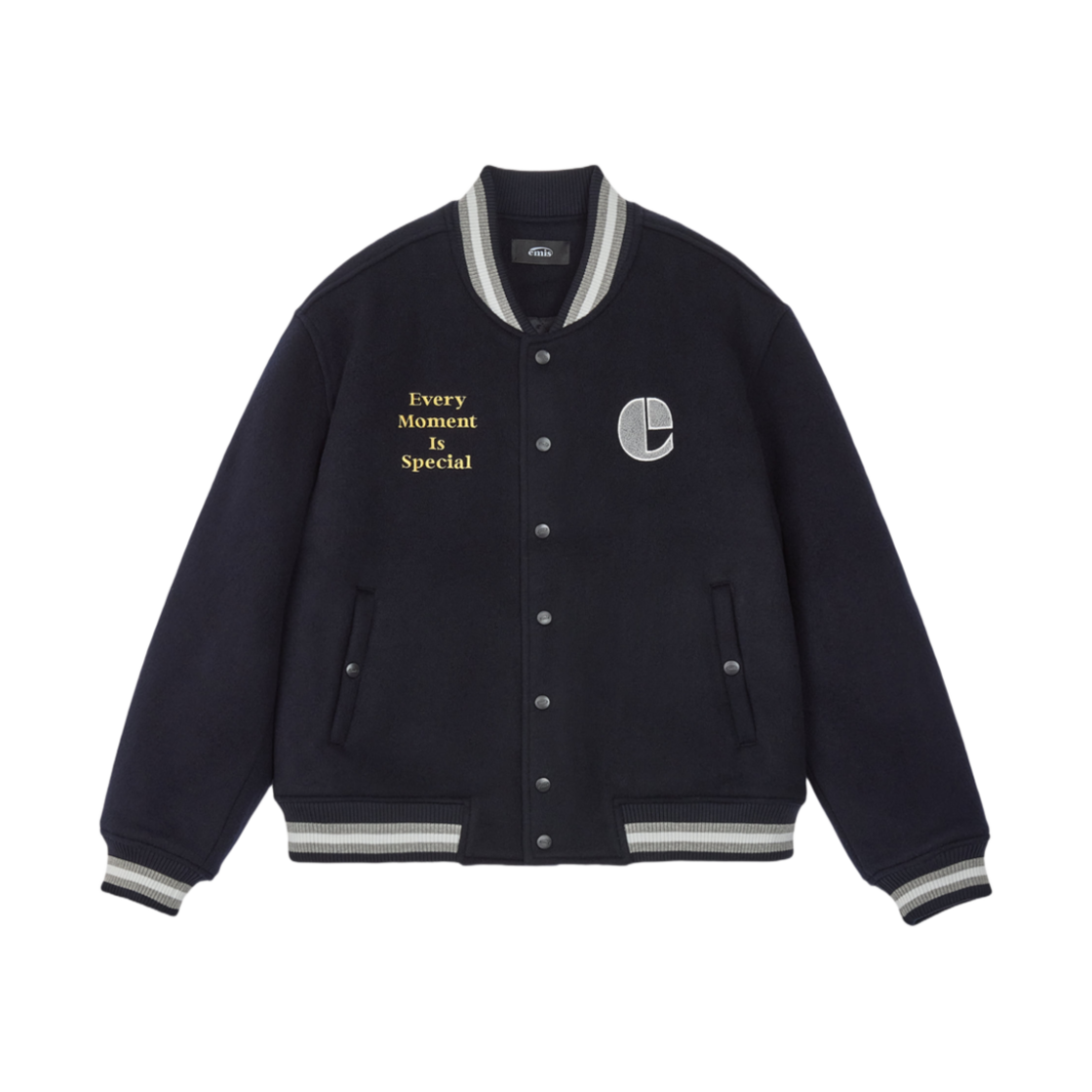 - Emis Wool Varsity Jacket Navy