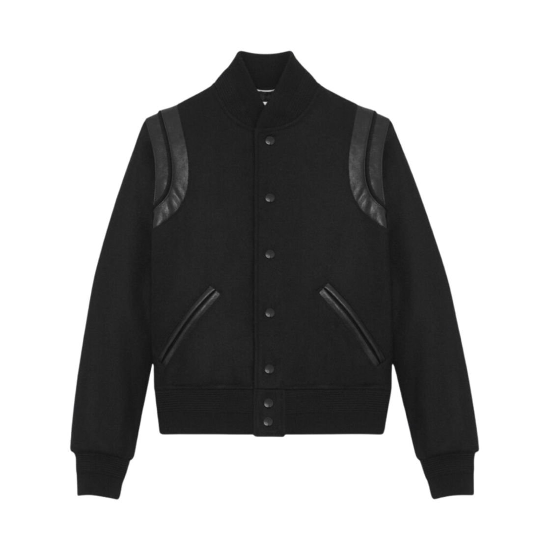 354718-Y197Q-1000 Saint Laurent Teddy Jacket in Wool Black