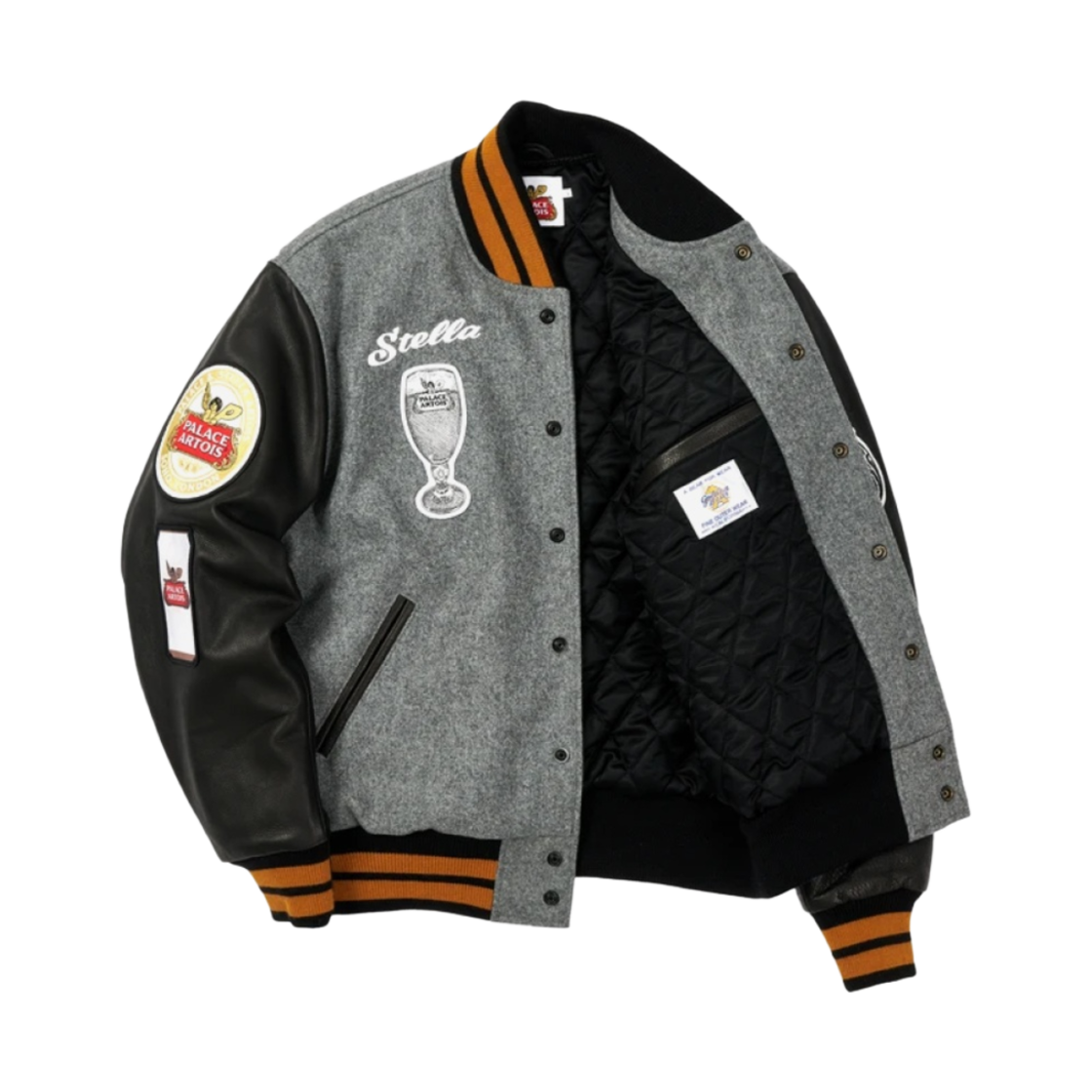 팔라스 x 스텔라 아르투아 울 스타디움 자켓 그레이 블랙 - 21FW(Palace x Stella Artois Wool Stadium Jacket Grey Black - 21FW) - 2
