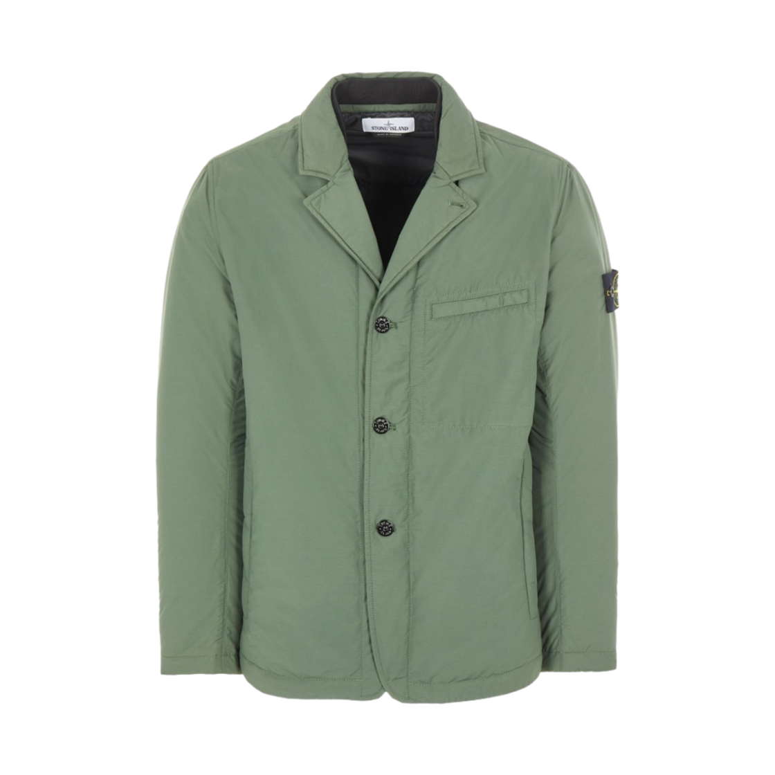 스톤 아일랜드 A0125 O-코튼/R-나일론 텔라 프리마 로프트 블레이저 올리브 - 21FW