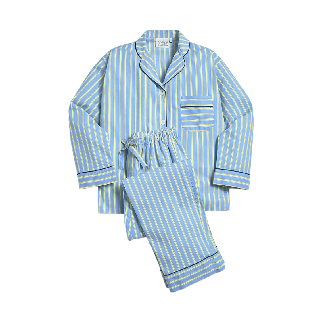 - Snappy Cuddle Chilling Stripe Pajama Set Blue