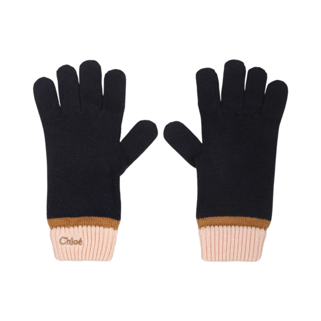 (키즈) 끌로에 로고 글러브 네이비((Kids) Chloe Logo Gloves Navy)