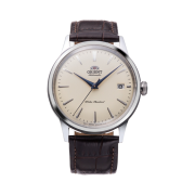 Orient Bambino 38mm Automatic Stainless Steel Leather Brown Beige Dial