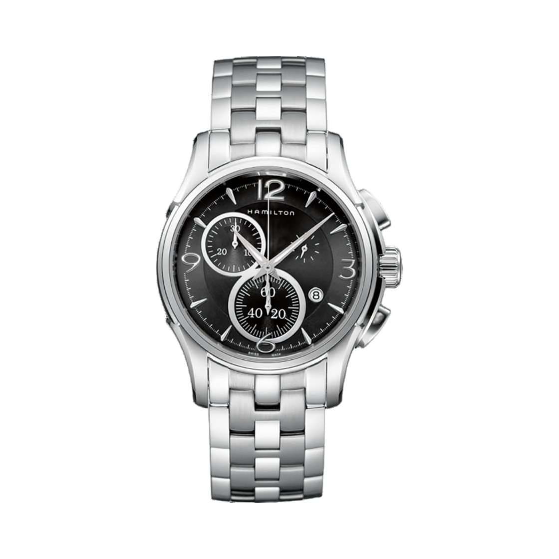 해밀턴 재즈마스터 크로노 쿼츠 42mm 스테인리스 스틸 블랙(Hamilton Jazzmaster Chrono Quartz 42mm Stainless Steel Black) - 1
